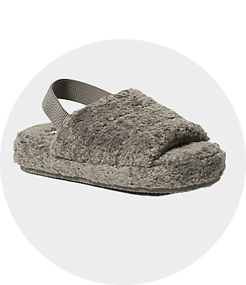 Womens Grey Slippers CT